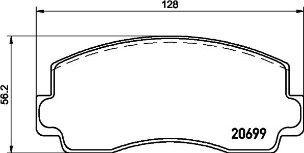 HELLA PAGID 8DB 355 029-821 - Гальмівні колодки, дискові гальма autozip.com.ua