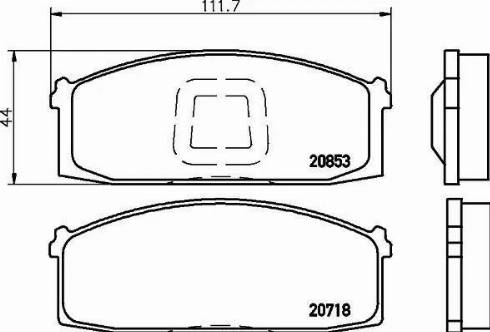 ATE 27.0460-2206.2 - Гальмівні колодки, дискові гальма autozip.com.ua