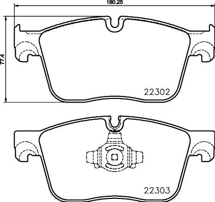 HELLA PAGID 8DB 355 024-661 - Гальмівні колодки, дискові гальма autozip.com.ua