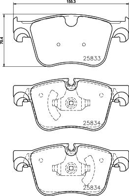 HELLA PAGID 8DB 355 024-751 - Гальмівні колодки, дискові гальма autozip.com.ua