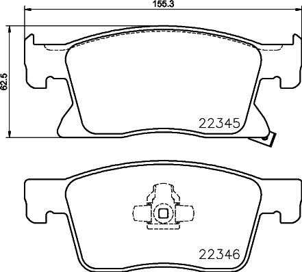 HELLA PAGID 8DB 355 024-781 - Гальмівні колодки, дискові гальма autozip.com.ua