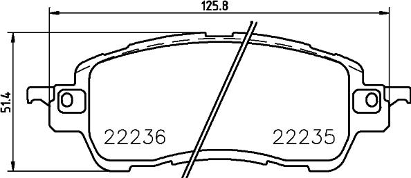 HELLA PAGID 8DB 355 024-721 - Гальмівні колодки, дискові гальма autozip.com.ua