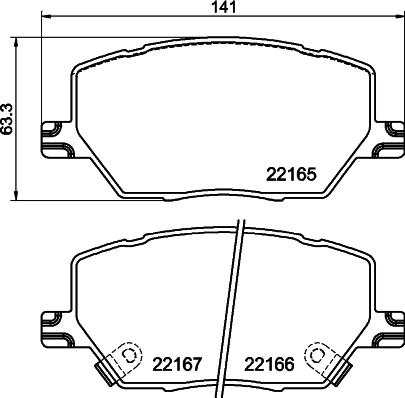 HELLA PAGID 8DB 355 025-901 - Гальмівні колодки, дискові гальма autozip.com.ua