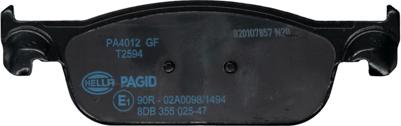 HELLA PAGID 8DB 355 025-471 - Гальмівні колодки, дискові гальма autozip.com.ua