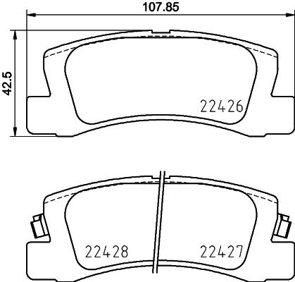 HELLA PAGID 8DB 355 025-091 - Гальмівні колодки, дискові гальма autozip.com.ua