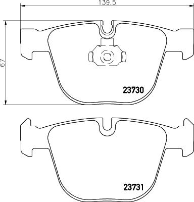 HELLA PAGID 8DB 355 026-021 - Гальмівні колодки, дискові гальма autozip.com.ua