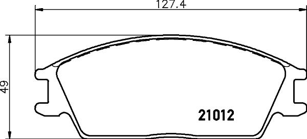 HELLA PAGID 8DB 355 026-851 - Гальмівні колодки, дискові гальма autozip.com.ua