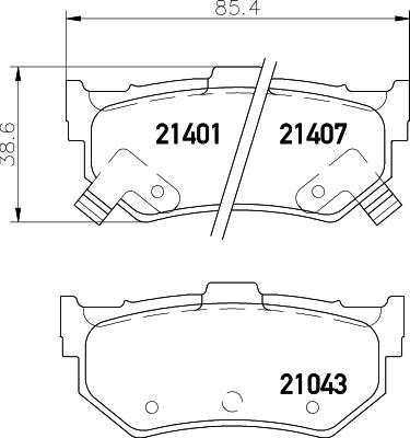 HELLA PAGID 8DB 355 026-861 - Гальмівні колодки, дискові гальма autozip.com.ua