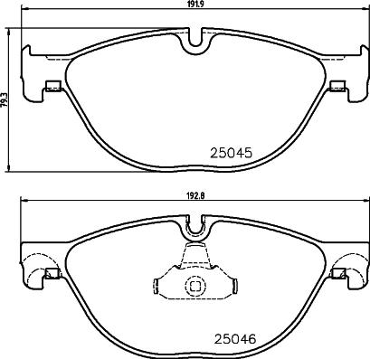 HELLA PAGID 8DB 355 026-341 - Гальмівні колодки, дискові гальма autozip.com.ua