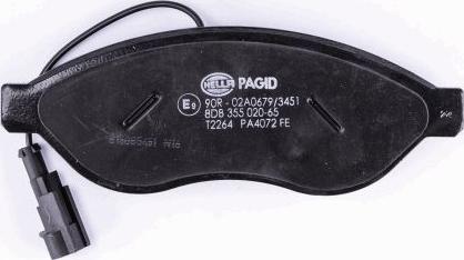 HELLA PAGID 8DB 355 020-651 - Гальмівні колодки, дискові гальма autozip.com.ua