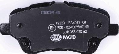 HELLA PAGID 8DB 355 020-621 - Гальмівні колодки, дискові гальма autozip.com.ua