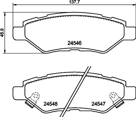 HELLA PAGID 8DB 355 020-011 - Гальмівні колодки, дискові гальма autozip.com.ua