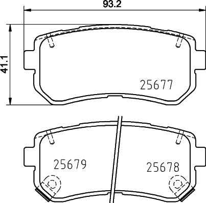 HELLA PAGID 8DB 355 020-851 - Гальмівні колодки, дискові гальма autozip.com.ua