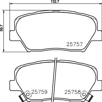 HELLA PAGID 8DB 355 020-871 - Гальмівні колодки, дискові гальма autozip.com.ua