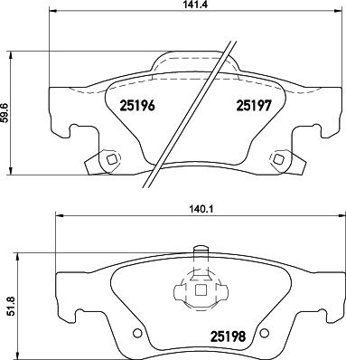 HELLA PAGID 8DB 355 020-351 - Гальмівні колодки, дискові гальма autozip.com.ua