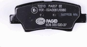 HELLA PAGID 8DB 355 020-371 - Гальмівні колодки, дискові гальма autozip.com.ua