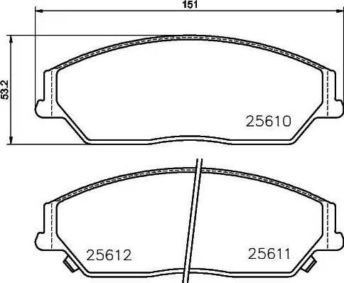 BENDIX DB2243 - Гальмівні колодки, дискові гальма autozip.com.ua