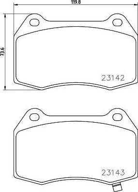 HELLA PAGID 8DB 355 021-931 - Гальмівні колодки, дискові гальма autozip.com.ua