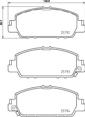 HELLA PAGID 8DB 355 021-471 - Гальмівні колодки, дискові гальма autozip.com.ua