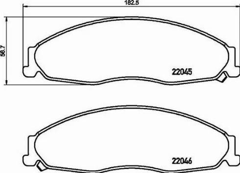 HELLA PAGID 8DB 355 021-591 - Гальмівні колодки, дискові гальма autozip.com.ua