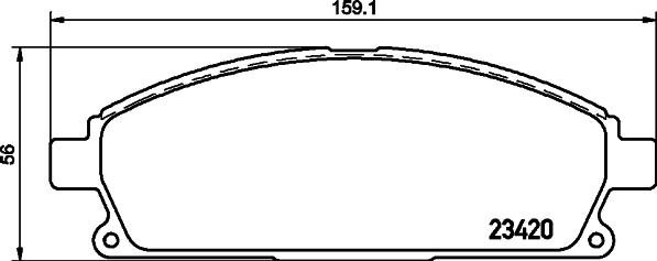 HELLA PAGID 8DB 355 021-651 - Гальмівні колодки, дискові гальма autozip.com.ua