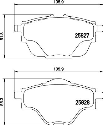 HELLA PAGID 8DB 355 021-001 - Гальмівні колодки, дискові гальма autozip.com.ua