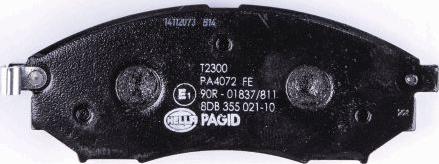 HELLA PAGID 8DB 355 021-101 - Гальмівні колодки, дискові гальма autozip.com.ua