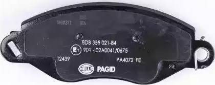 HELLA PAGID 8DB 355 021-841 - Гальмівні колодки, дискові гальма autozip.com.ua