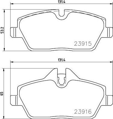 HELLA PAGID 8DB 355 021-881 - Гальмівні колодки, дискові гальма autozip.com.ua