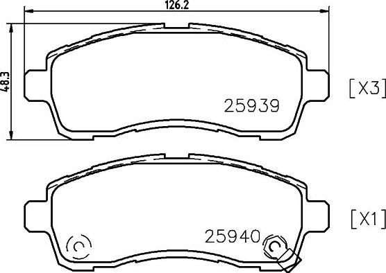 HELLA PAGID 8DB 355 021-871 - Гальмівні колодки, дискові гальма autozip.com.ua