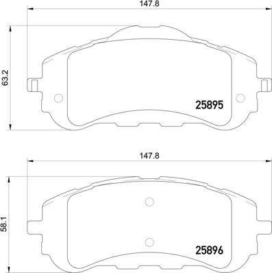 HELLA PAGID 8DB 355 021-321 - Гальмівні колодки, дискові гальма autozip.com.ua