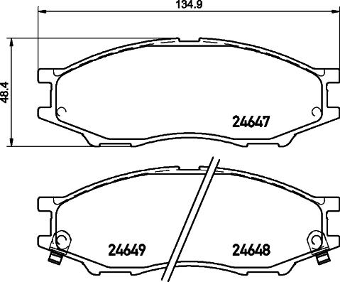 HELLA PAGID 8DB 355 028-681 - Гальмівні колодки, дискові гальма autozip.com.ua