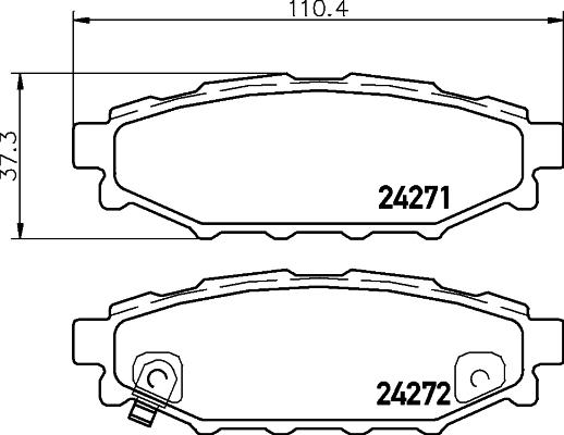 HELLA PAGID 8DB 355 028-341 - Гальмівні колодки, дискові гальма autozip.com.ua