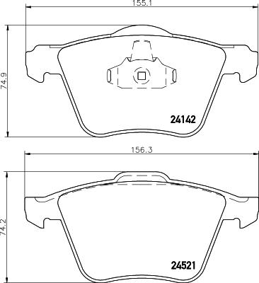 HELLA PAGID 8DB 355 023-951 - Гальмівні колодки, дискові гальма autozip.com.ua