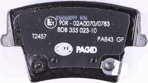 HELLA PAGID 8DB 355 023-101 - Гальмівні колодки, дискові гальма autozip.com.ua