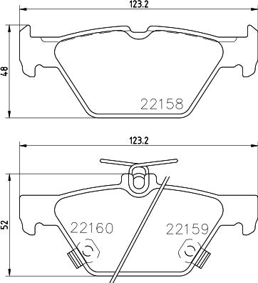 HELLA PAGID 8DB 355 023-341 - Гальмівні колодки дискові зад. Subaru Outback 2.0 D 2015- autozip.com.ua