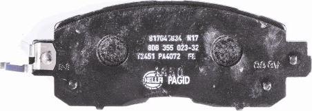 HELLA PAGID 8DB 355 023-321 - Гальмівні колодки, дискові гальма autozip.com.ua