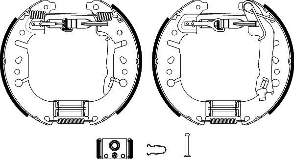 HELLA PAGID 8DB 355 022-451 - Комплект гальм, барабанний механізм autozip.com.ua