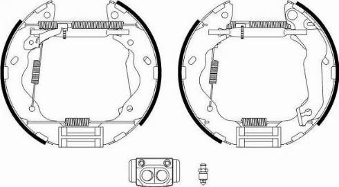 HELLA PAGID 8DB 355 022-621 - Комплект гальм, барабанний механізм autozip.com.ua