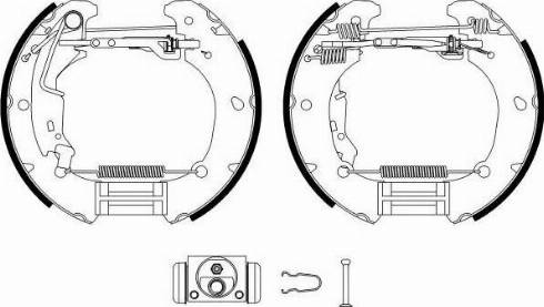 HELLA PAGID 8DB 355 022-891 - Комплект гальм, барабанний механізм autozip.com.ua