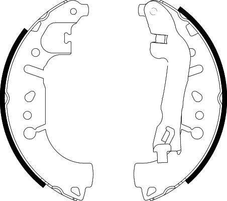 HELLA PAGID 8DB 355 022-271 - Комплект гальм, барабанний механізм autozip.com.ua