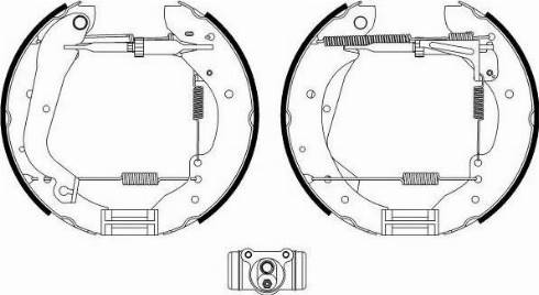 HELLA PAGID 8DB 355 022-721 - Комплект гальм, барабанний механізм autozip.com.ua