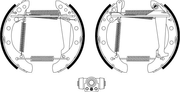 HELLA PAGID 8DB 355 022-771 - Комплект гальм, барабанний механізм autozip.com.ua