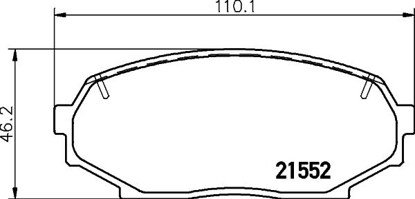 HELLA PAGID 8DB 355 027-051 - Гальмівні колодки, дискові гальма autozip.com.ua