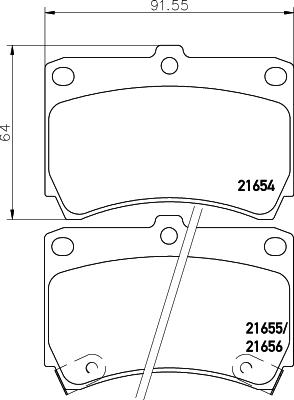 HELLA PAGID 8DB 355 027-141 - Гальмівні колодки, дискові гальма autozip.com.ua