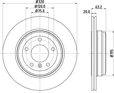 HELLA PAGID 8DD 355 109-931 - Гальмівний диск autozip.com.ua