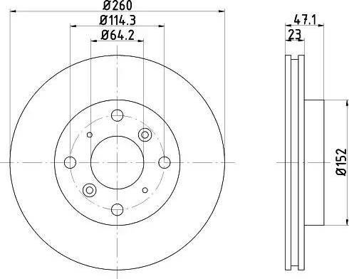 HELLA PAGID 8DD 355 104-981 - Гальмівний диск autozip.com.ua