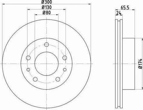 HELLA PAGID 8DD 355 104-431 - Гальмівний диск autozip.com.ua