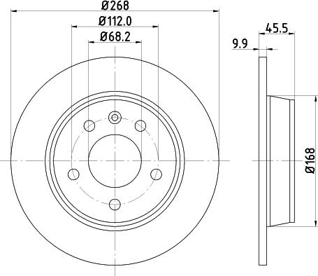 HELLA PAGID 8DD 355 104-501 - Гальмівний диск autozip.com.ua