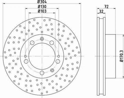 HELLA PAGID 8DD 355 104-731 - Гальмівний диск autozip.com.ua